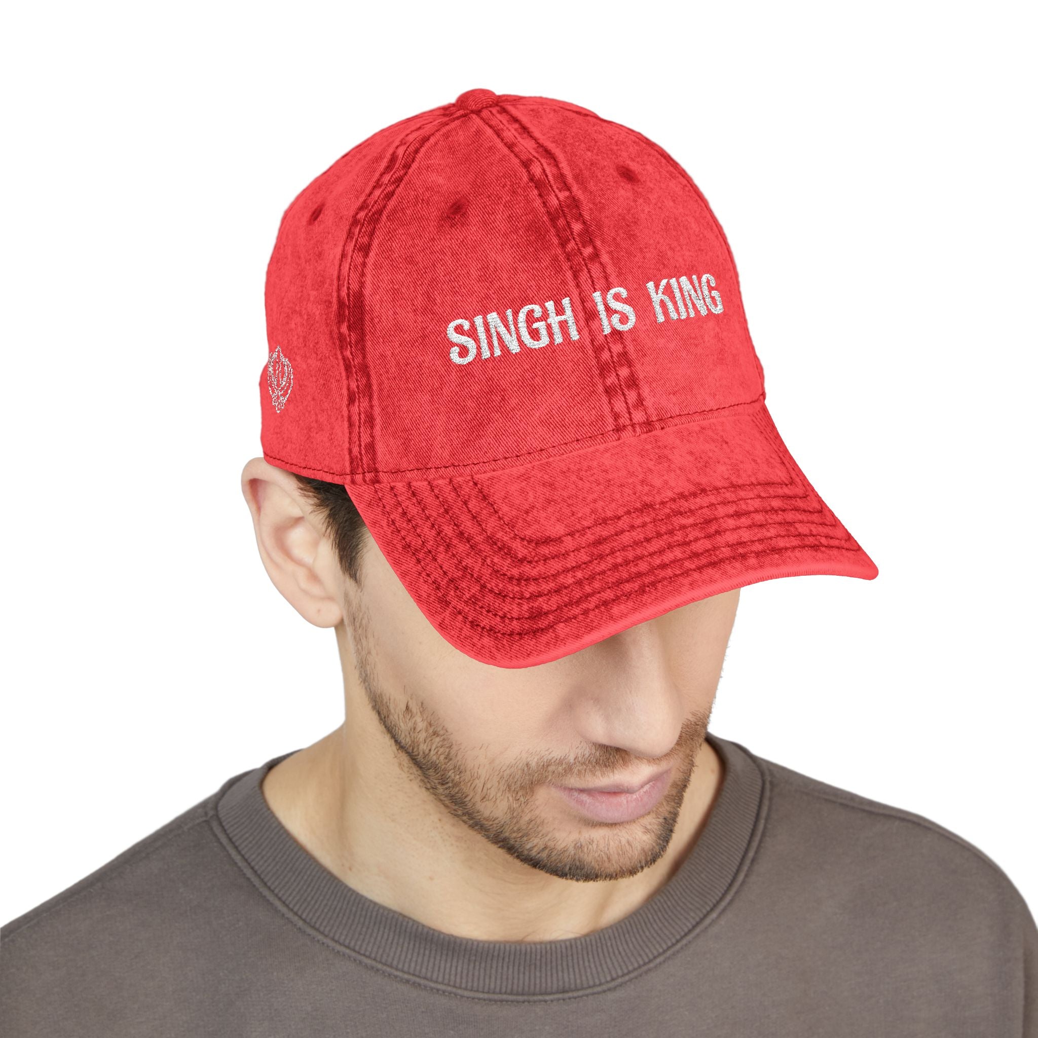 Embroidered "Singh is King" Cap