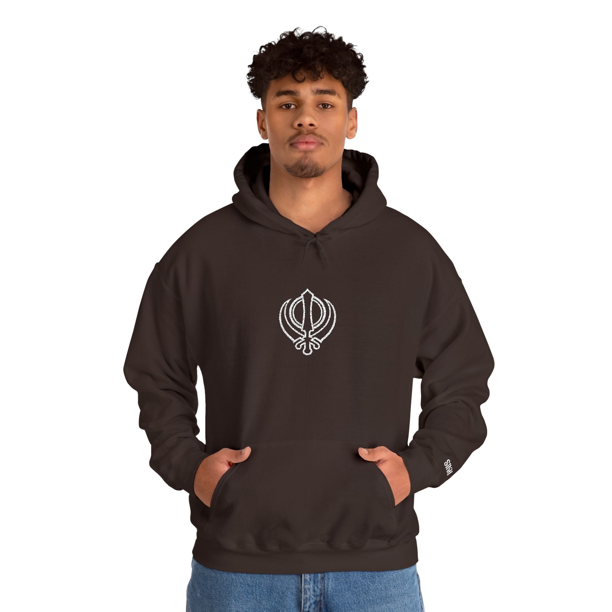 Embroidered Khanda unisex Hoodie