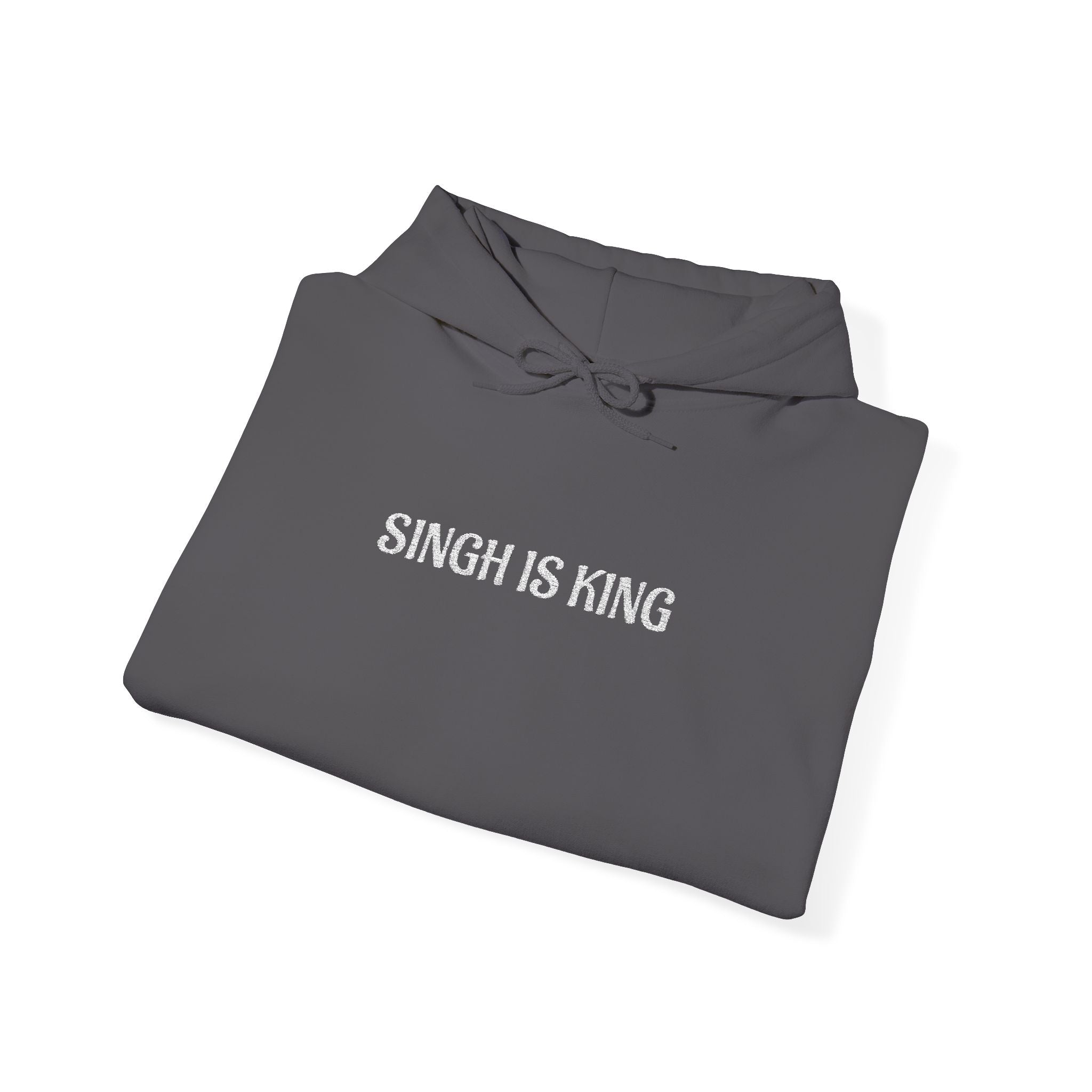 Embroidered "Singh is king" hoodie