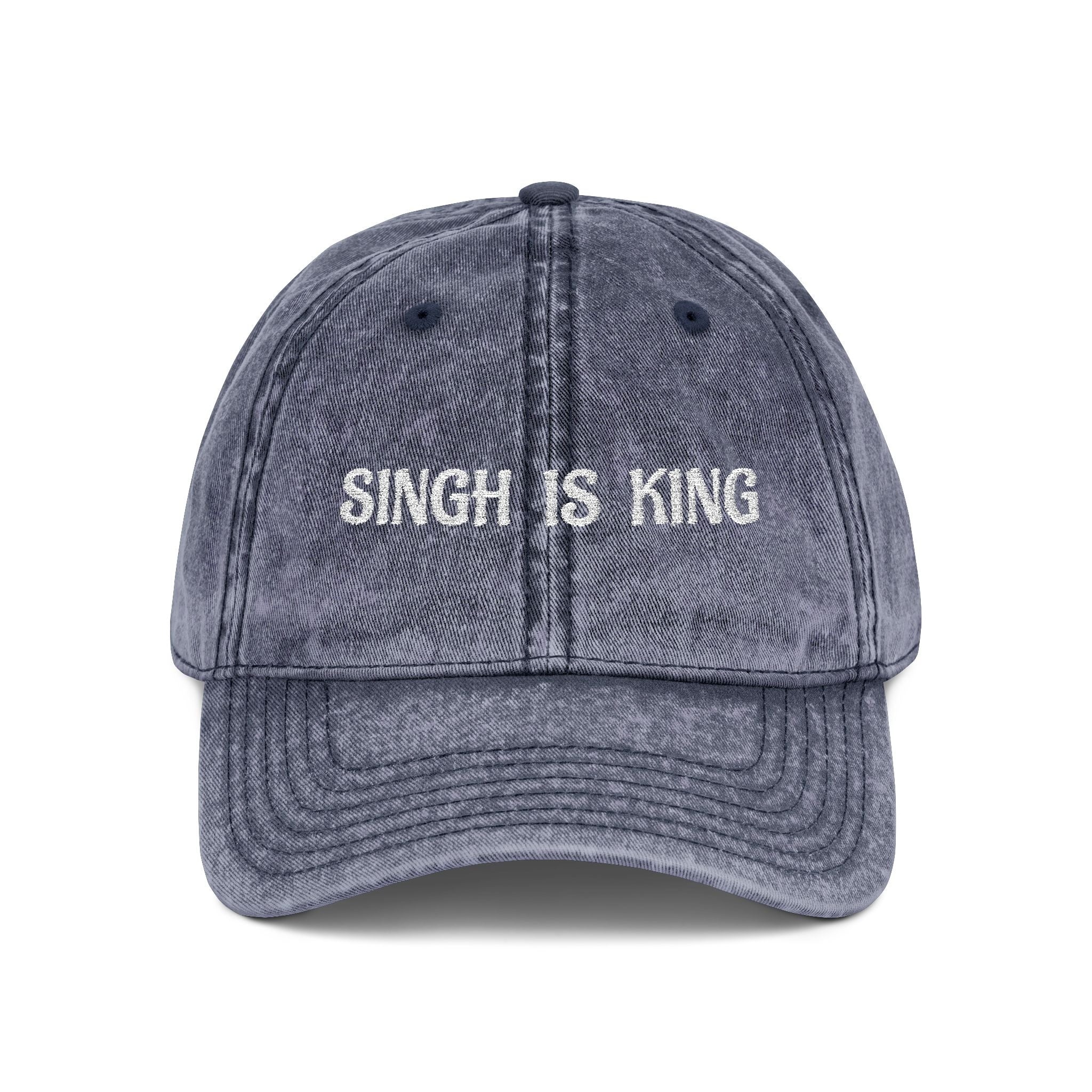 Embroidered "Singh is King" Cap