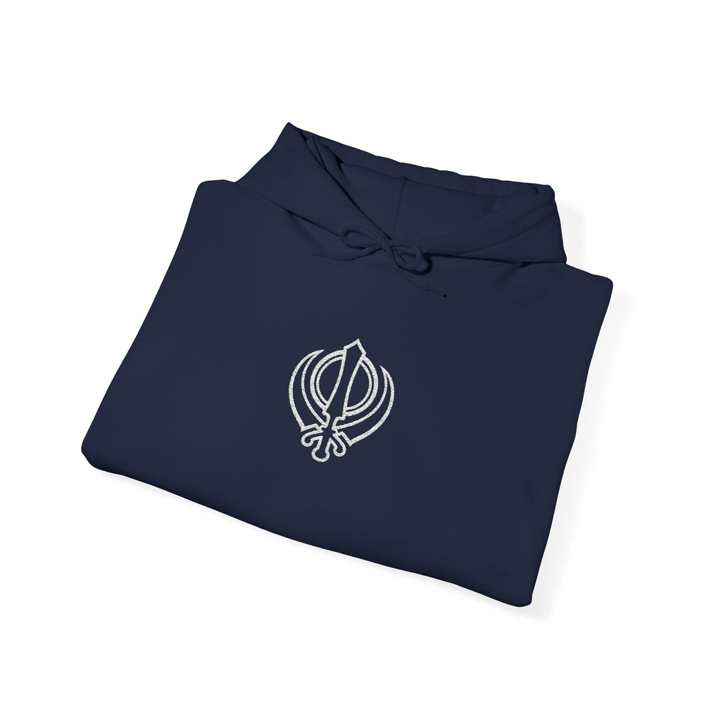 Embroidered Khanda unisex Hoodie
