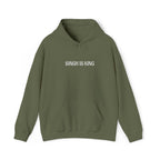 Embroidered "Singh is king" hoodie