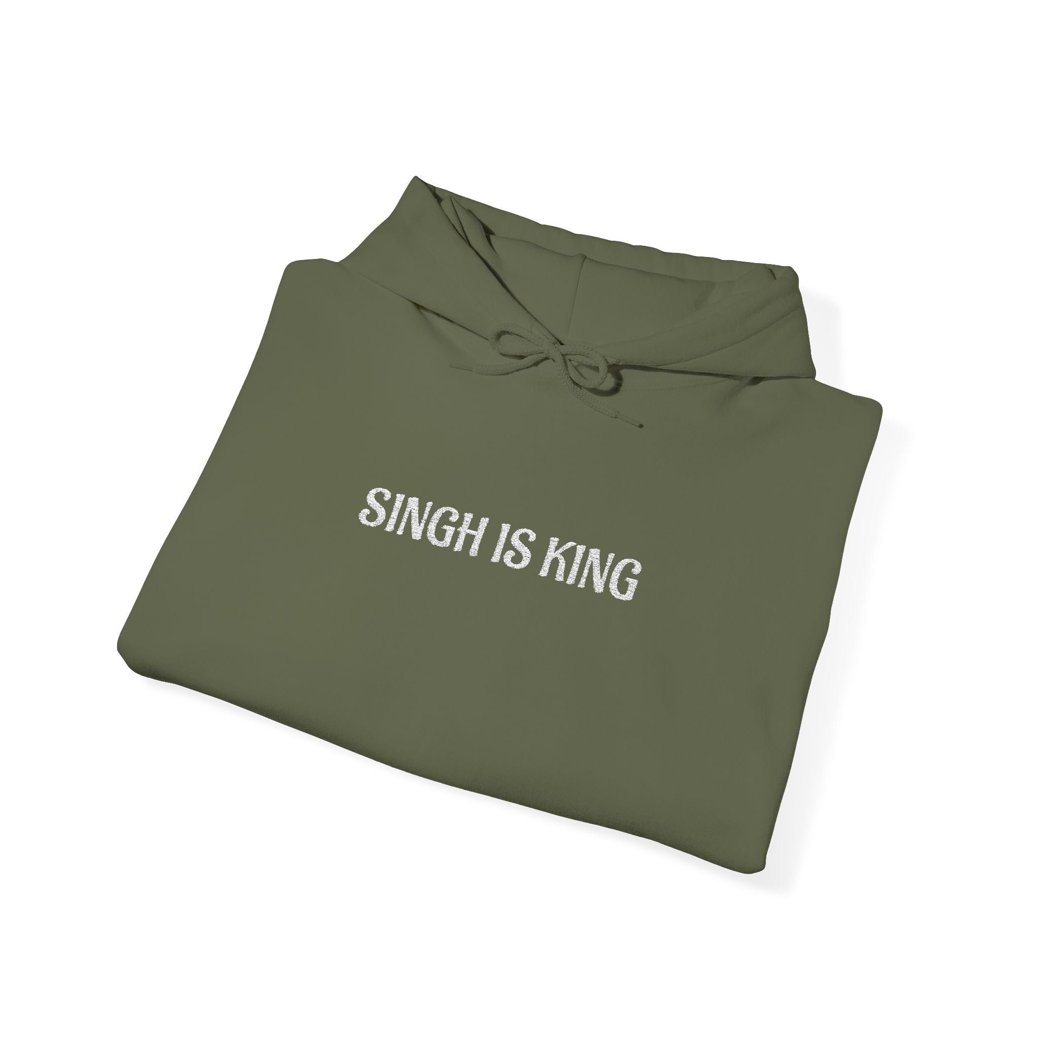 Embroidered "Singh is king" hoodie