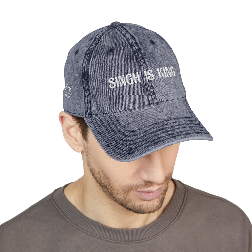 Embroidered "Singh is King" Cap