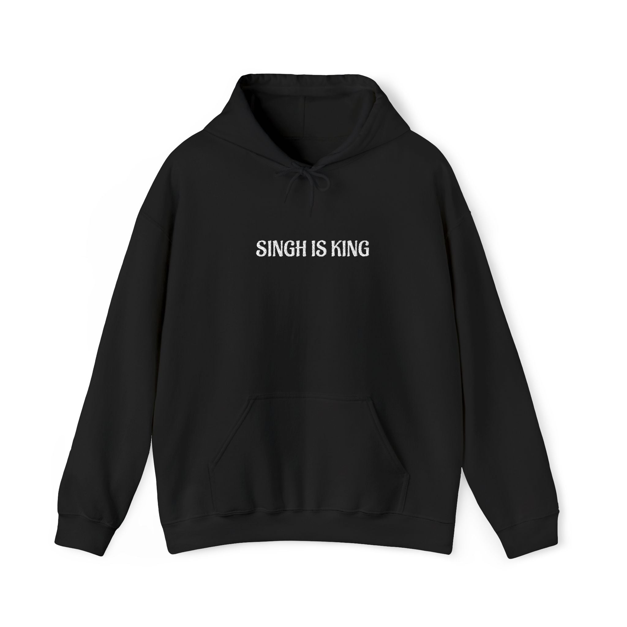 Embroidered "Singh is king" hoodie
