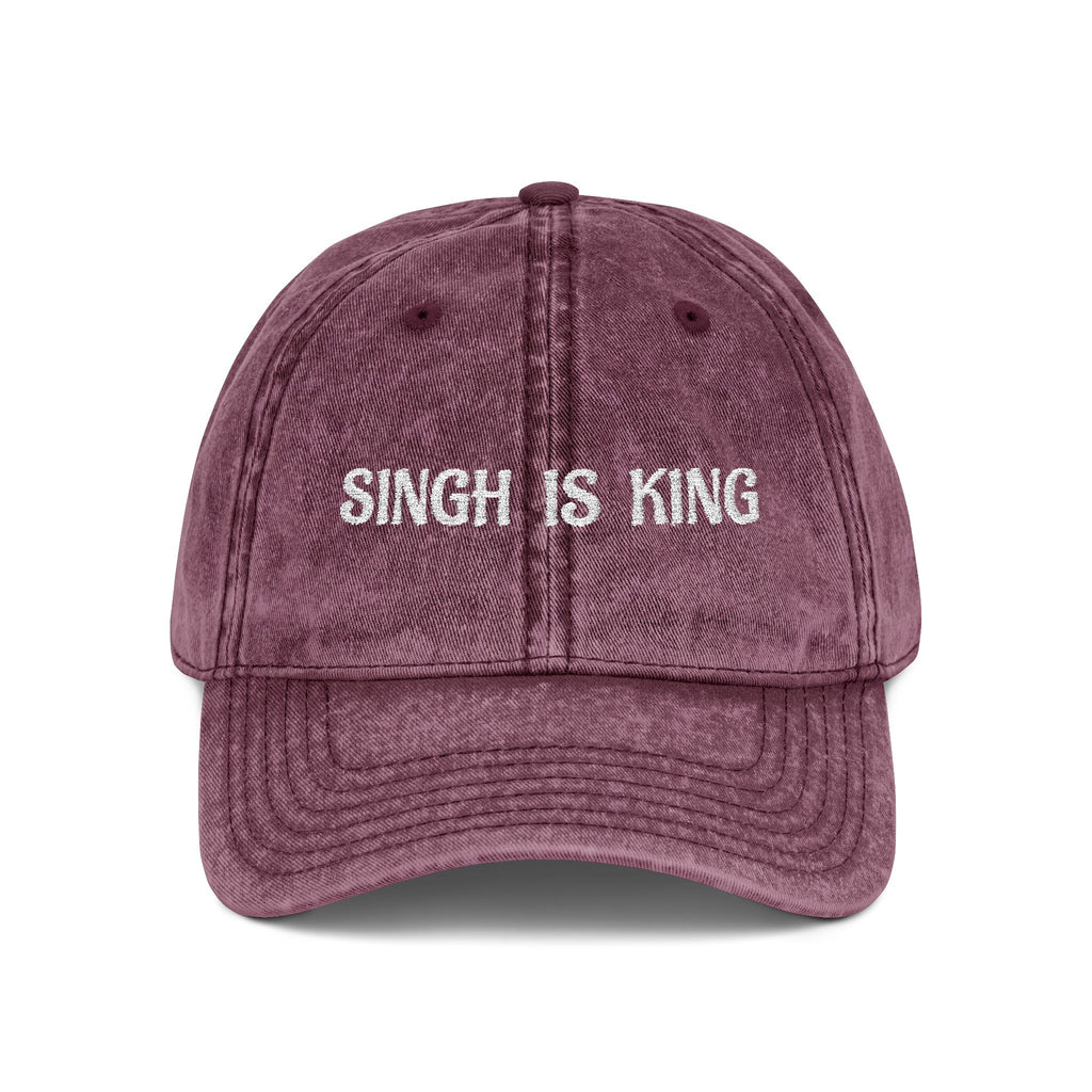 Embroidered "Singh is King" Cap