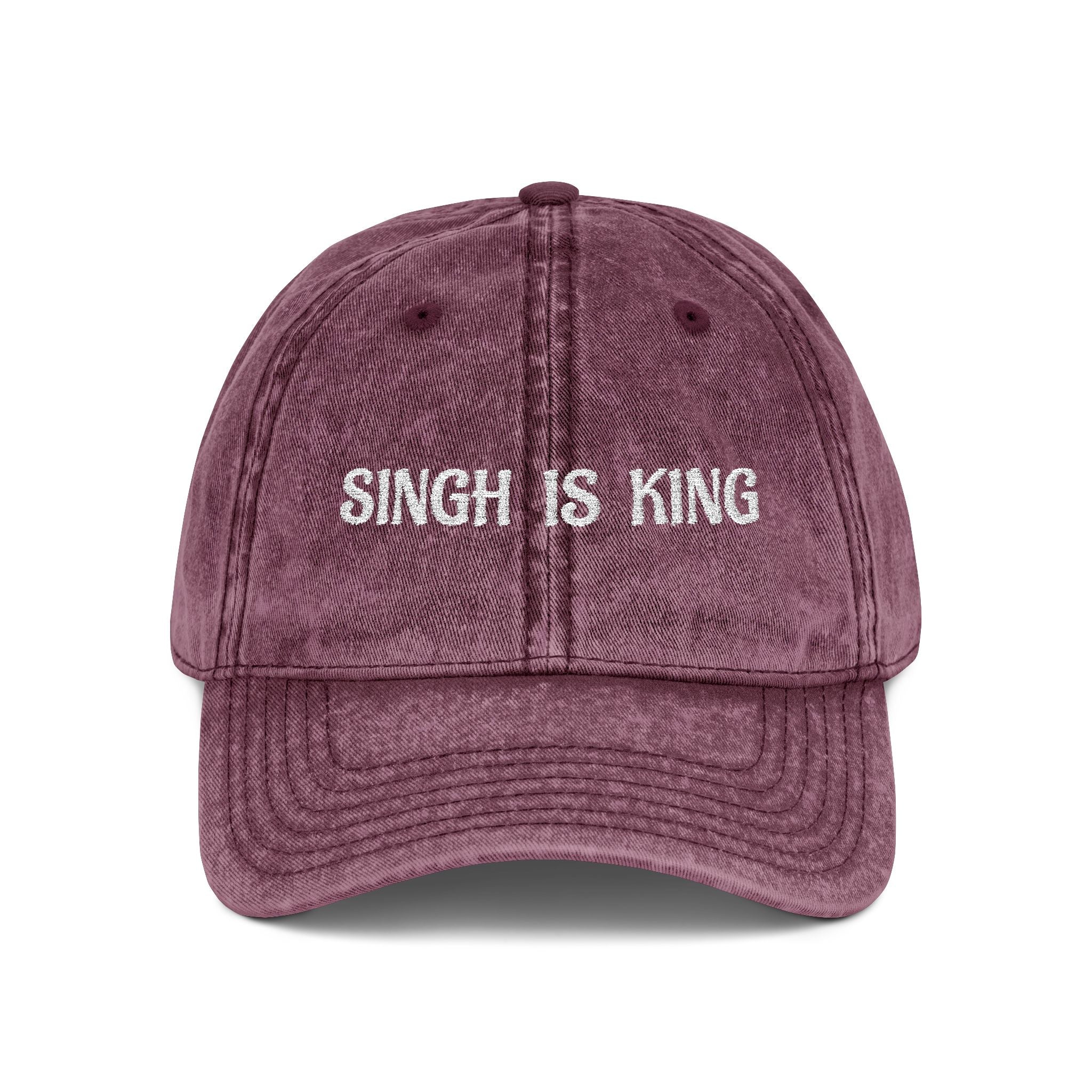 Embroidered "Singh is King" Cap