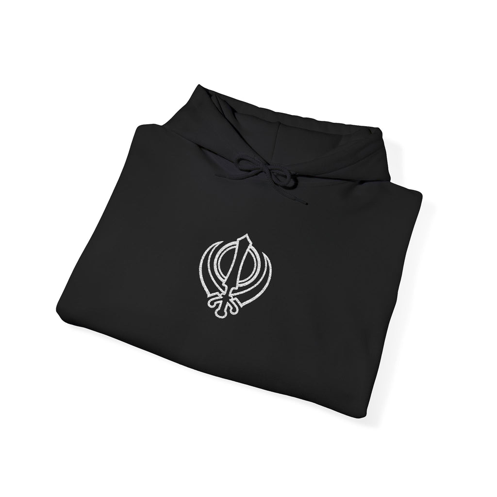 Embroidered Khanda unisex Hoodie