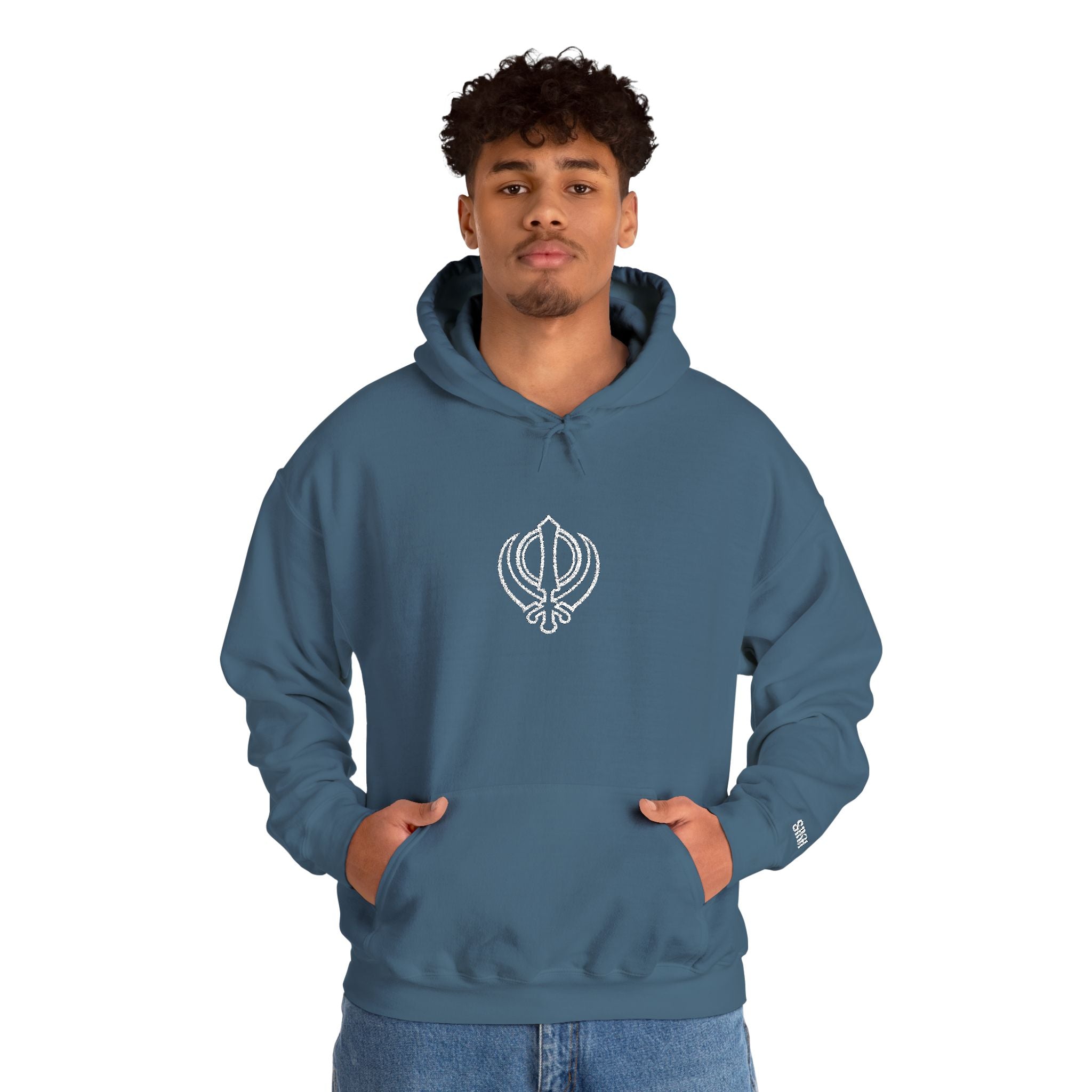 Embroidered Khanda unisex Hoodie