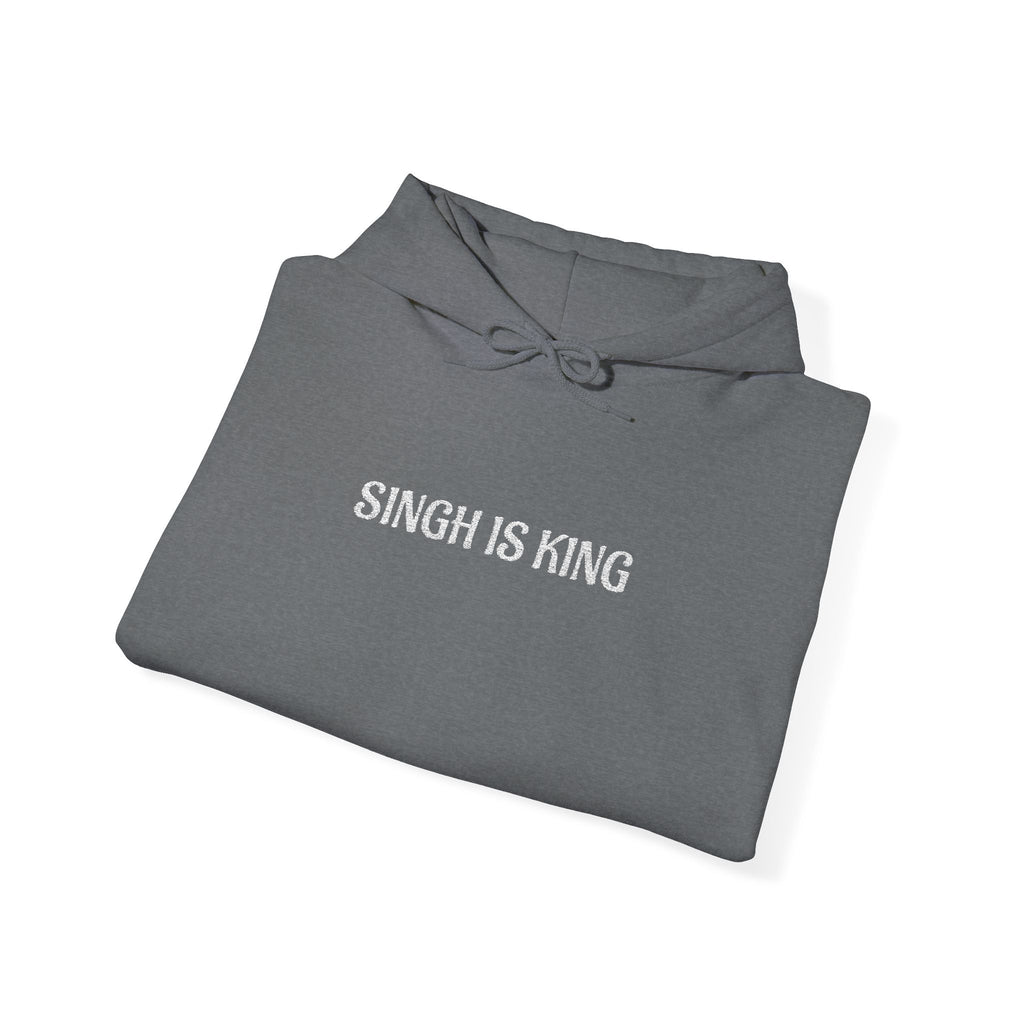 Embroidered "Singh is king" hoodie
