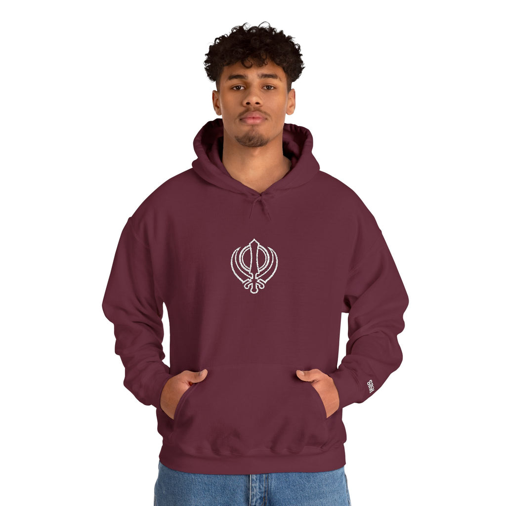 Embroidered Khanda unisex Hoodie
