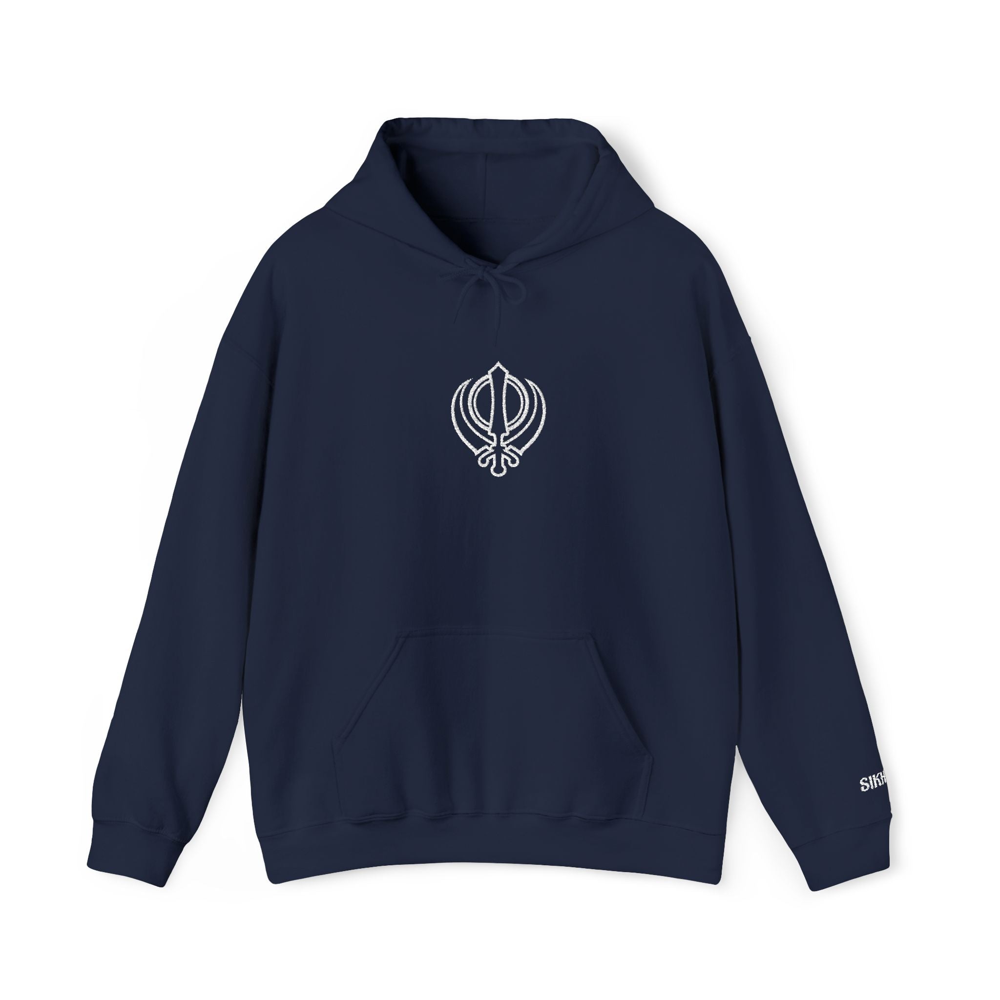 Embroidered Khanda unisex Hoodie