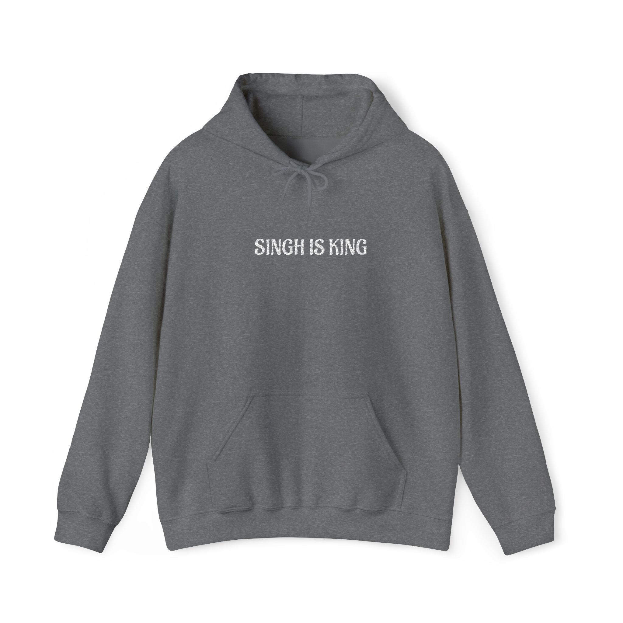 Embroidered "Singh is king" hoodie