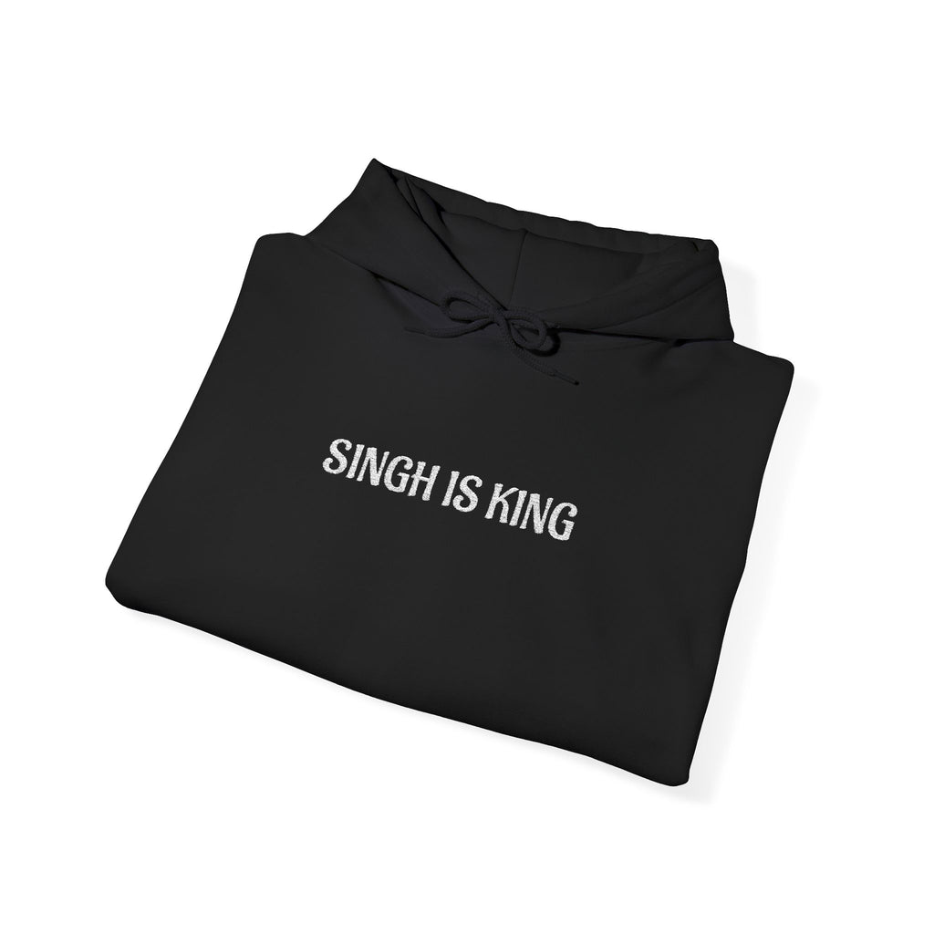 Embroidered "Singh is king" hoodie