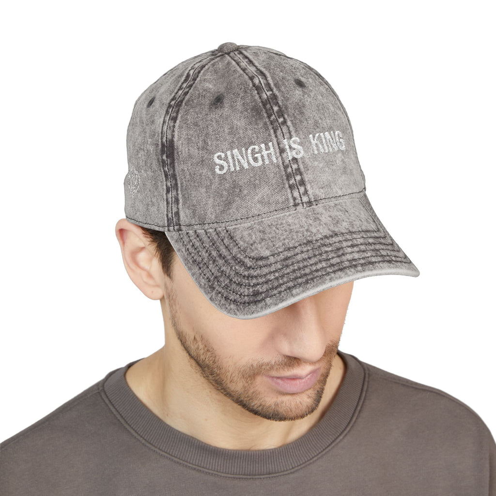 Embroidered "Singh is King" Cap