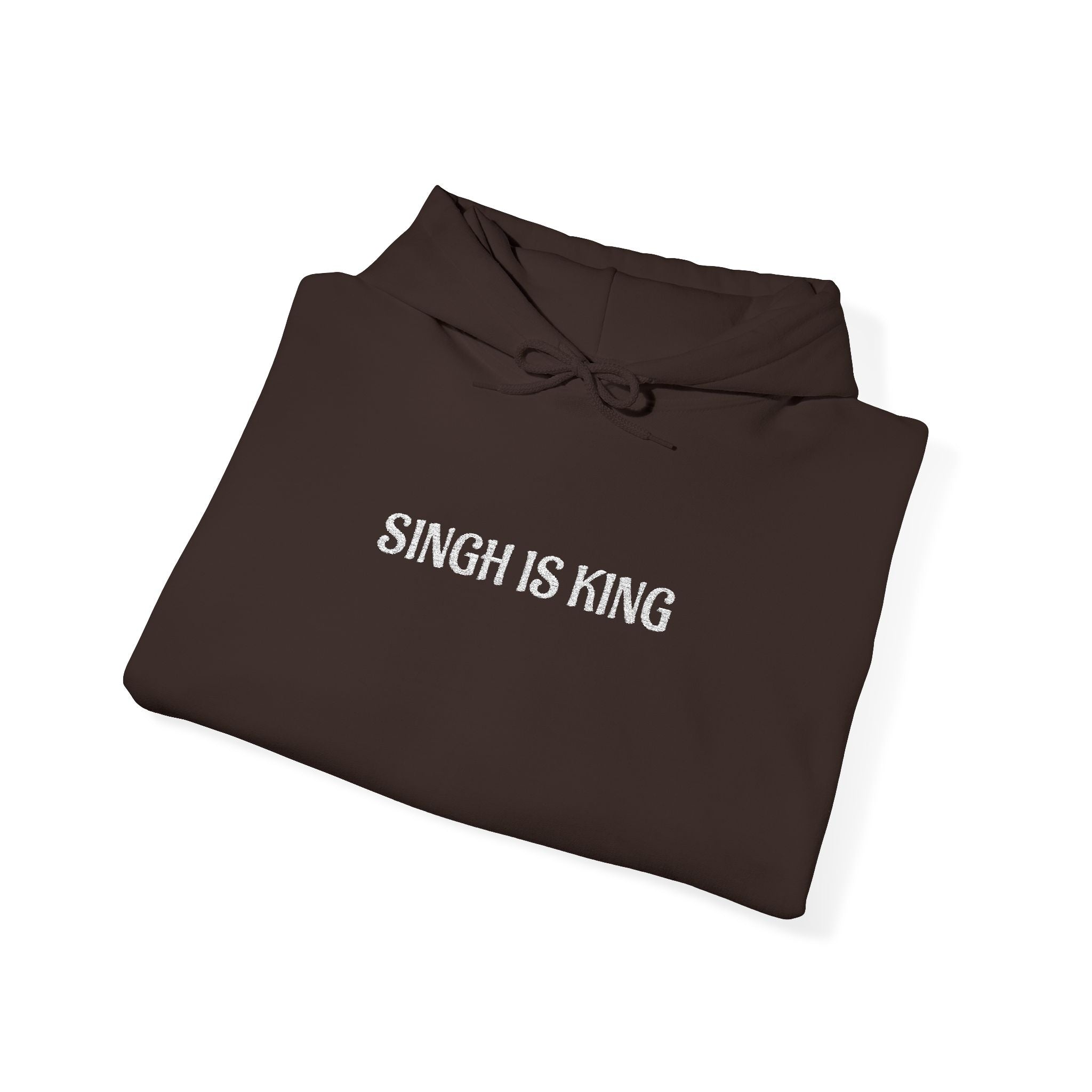 Embroidered "Singh is king" hoodie